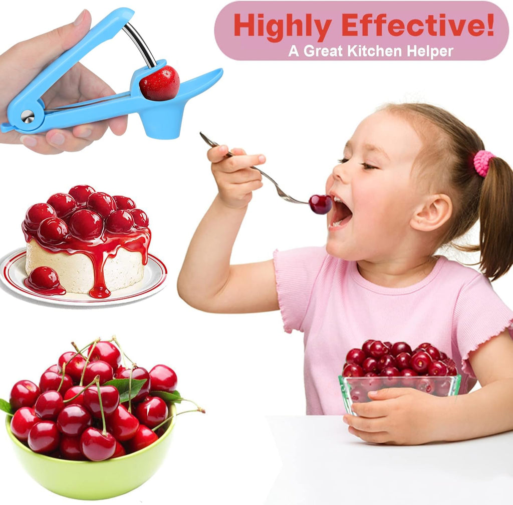Cherry Pitter Tool Pit Remover - Blue view 2
