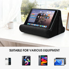Sttargxing Tablet Stand Multi-Angle Tablet Pad Stand Lazy Holder Stand Soft Pad Stand Tablet Cushion Stand with Net Pocket & Random Color Stands for Lap - Black view 4
