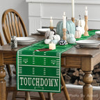 Artoid Mode Touch Down American Football Court Table Runner, Rugby Boy Fall Birthday Party Kitchen Dining Table