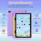 Kids Tablet,Android 16 Tablet for Kids 10 inch with Case,24GB RAM 64GB ROM - Purple view 1