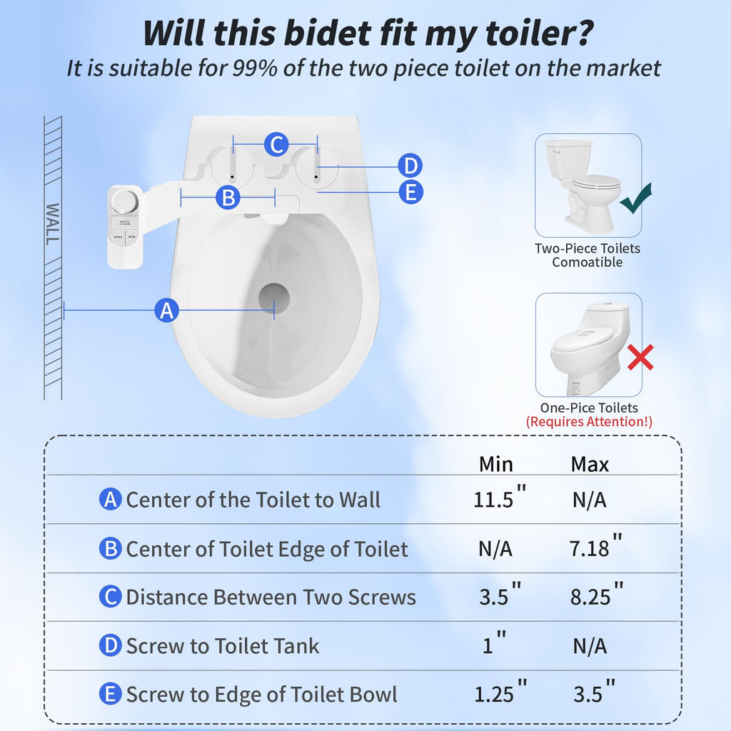 SAMODRA Non-Electric Bidet - Classic White view 4