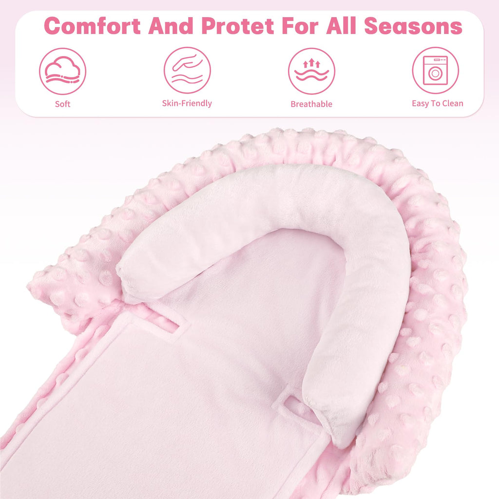 HNHUAMING Infant Car Seat Insert - Pink view 4