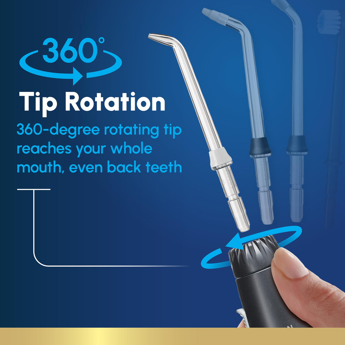 Waterpik Aquarius Countertop Water Flosser with 10 Settings, 7 Tips