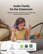 Belkin SoundForm Mini Kids Headphones - Purple / Wireless (USB-C) + Case view 4