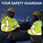 TICONN Hi Vis Safety Hoodie, ANSI Class 3 Reflective Fleece Sweatshirt (additional view 5)