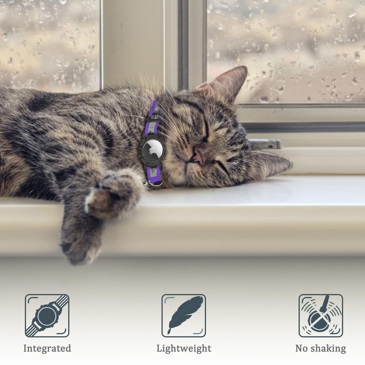 AirTag Cat Collar, Reflective Cat