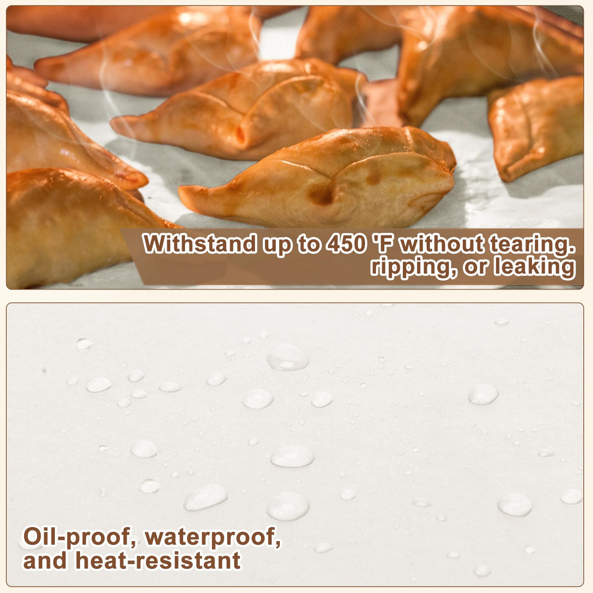 Hovico 130PCS Parchment Paper Baking Sheets - White 9" x 13" view 3