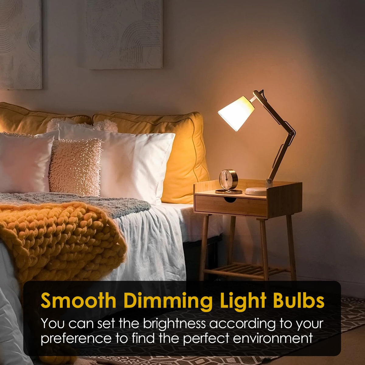 LOXYEE A15 LED Light Bulb 2 Pack, Dimmable 5W 2700K Table Lamp Bulb (BXD-001)