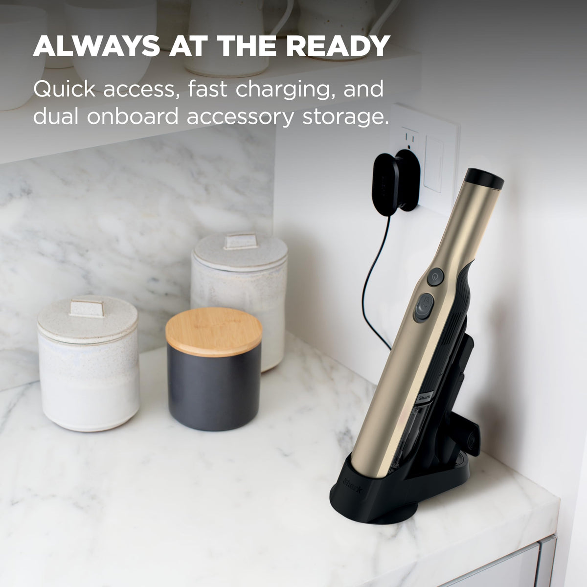 Shark WANDVAC Cordless Hand Vacuum, Lightweight & Portable at 1.4 lbs., Powerful Suction (additional view 1)