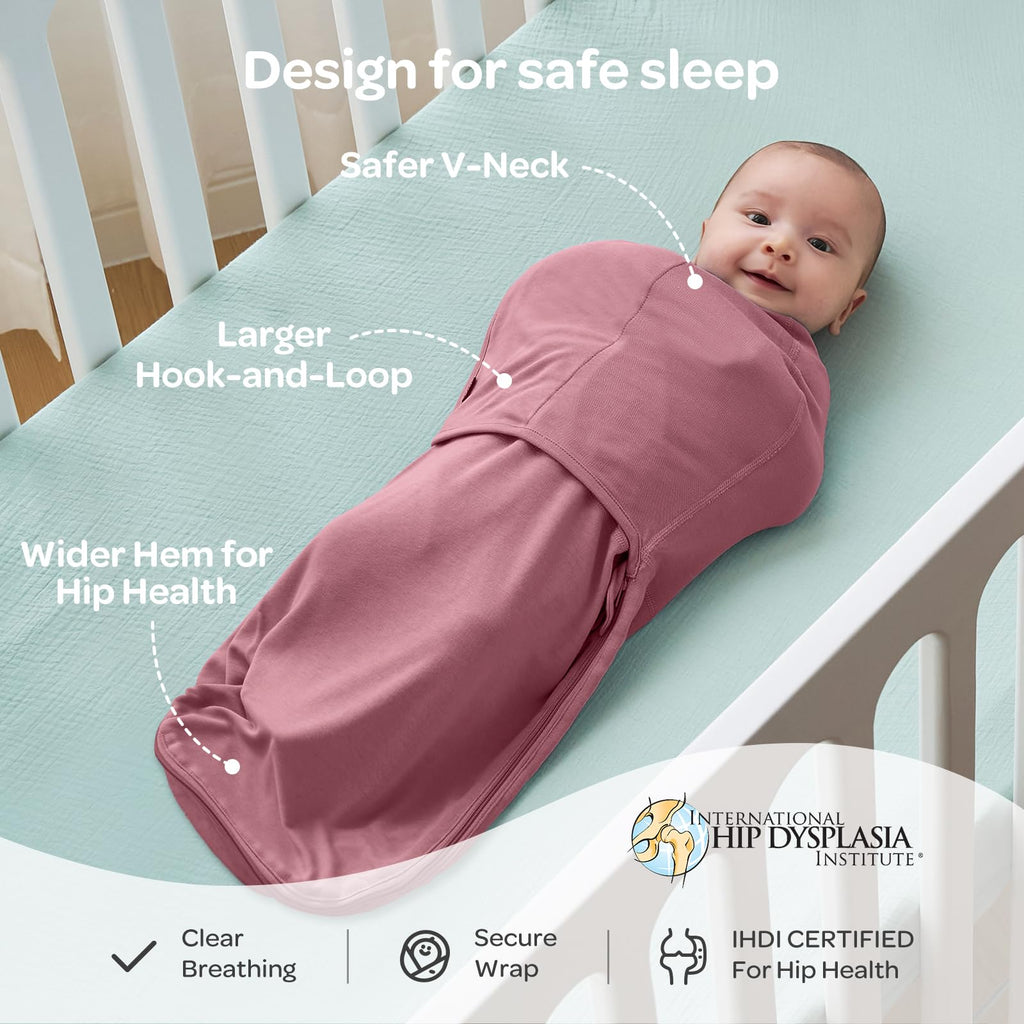 Momcozy Swaddles for Newborns, Quiet Fastener Swaddle for Infant 0-3 Months (Pack of 2)