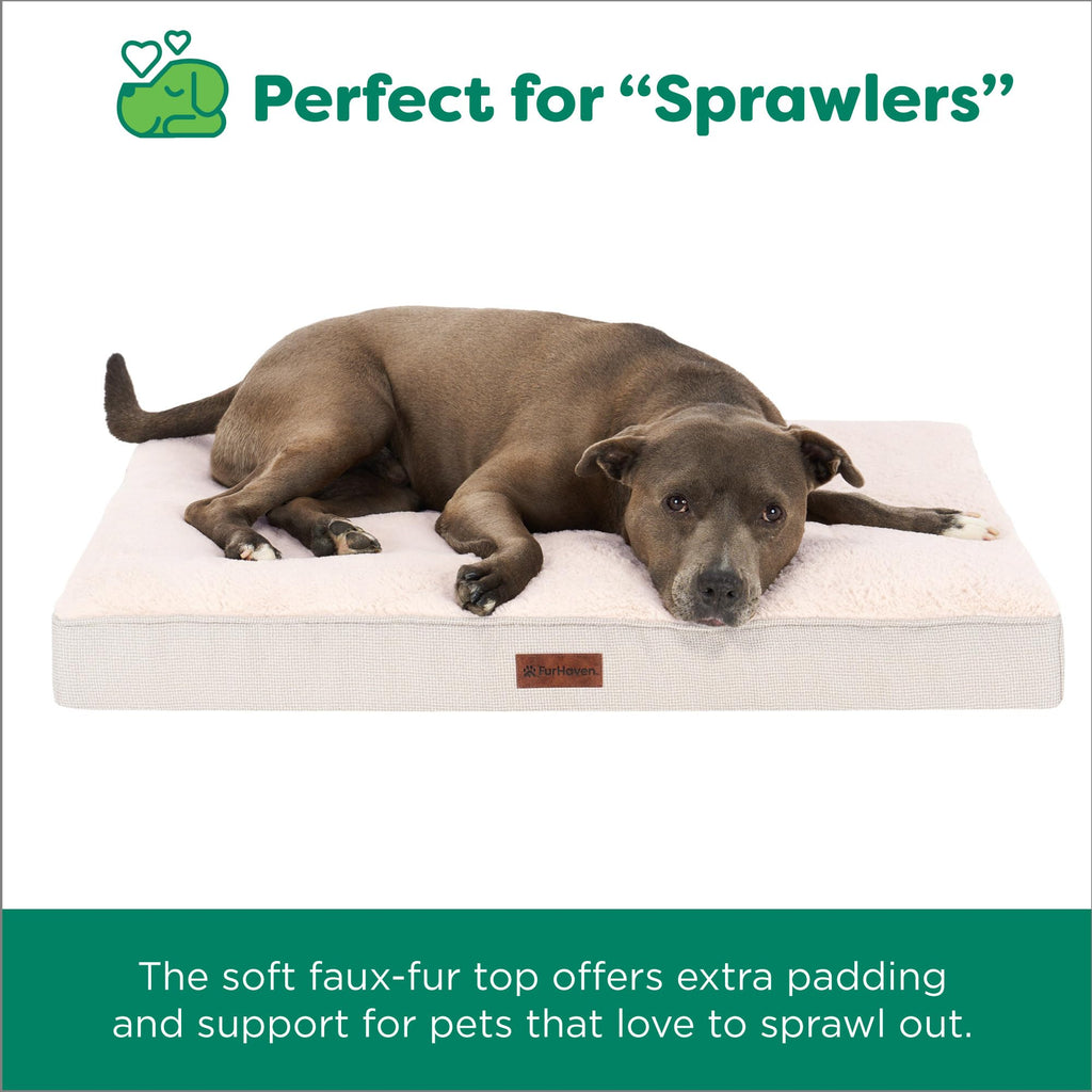 Furhaven Orthopedic Dog Bed - Wheat / Medium view 7