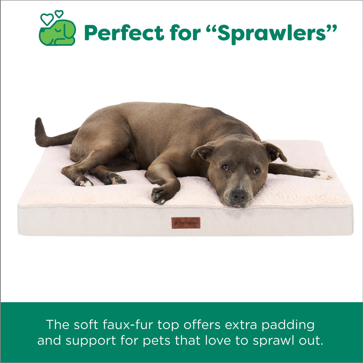 Furhaven Orthopedic Dog Bed - Wheat / Medium view 7