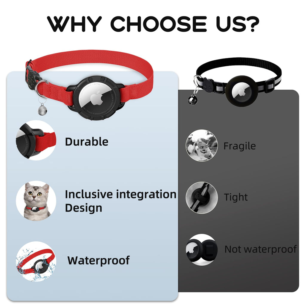 AirTag Cat Collars, Stretchy Collar
