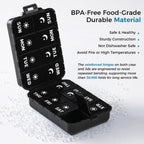 Foldable Portable 7 Day Pill Organizer 2 Times a Day, AM PM Weekly Pill Box