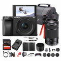 Sony Alpha a6100 Mirrorless Camera 16-50mm & 55-210mm Dual Lens Bundle (ILCE6100XB_EDI_1) (Pack of 16)