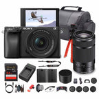 Sony Alpha a6100 Mirrorless Camera 16-50mm & 55-210mm Dual Lens Bundle (ILCE6100XB_EDI_1) (Pack of 16)