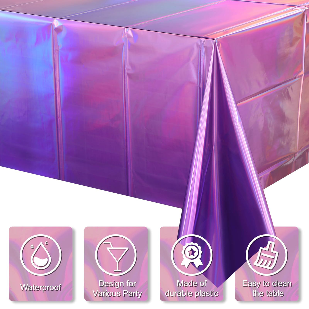 Funny Laser Tablecloth - Ombre Pink and Purple / 1 view 2