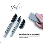 Volcanics Black Dry Erase Markers, Fine Tip, Low Odor, – 125 Pack (OP020B125PK)