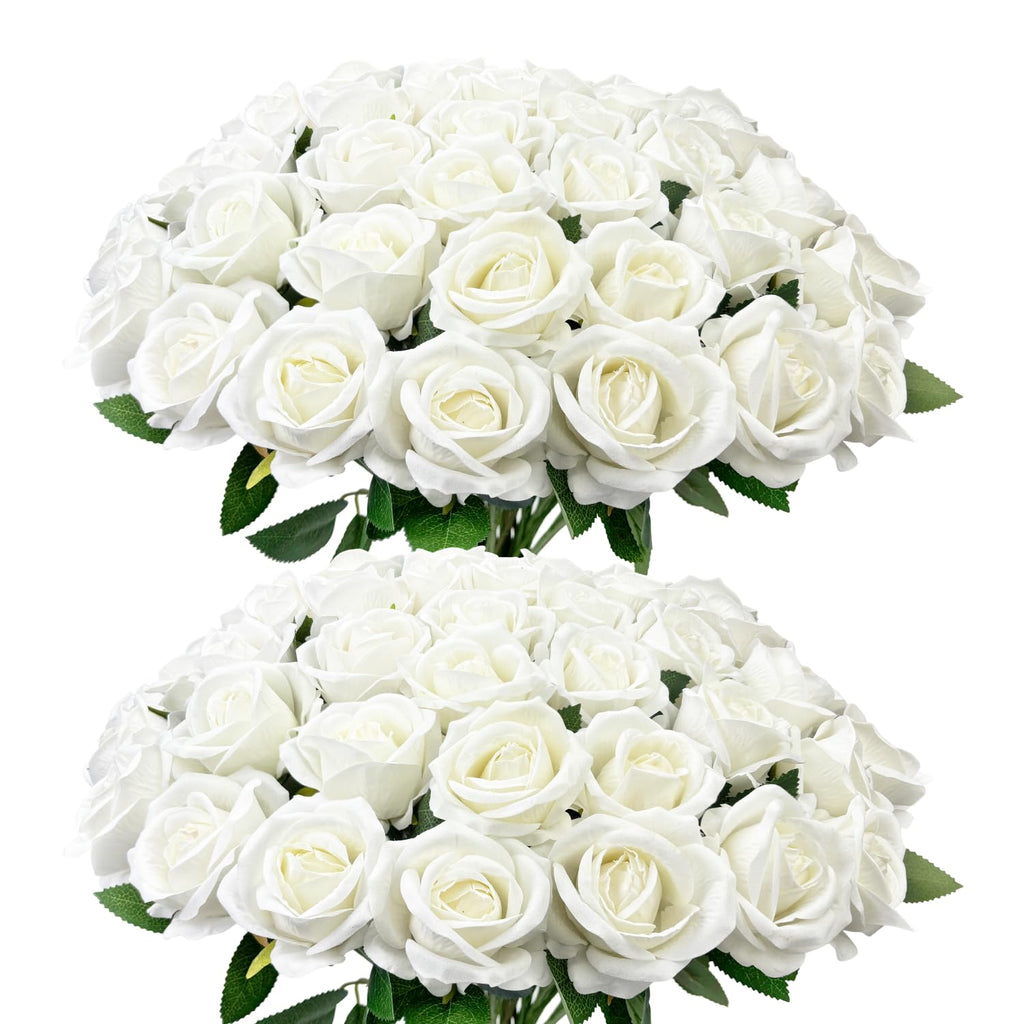 Wondrus Artificial Roses - White / 50