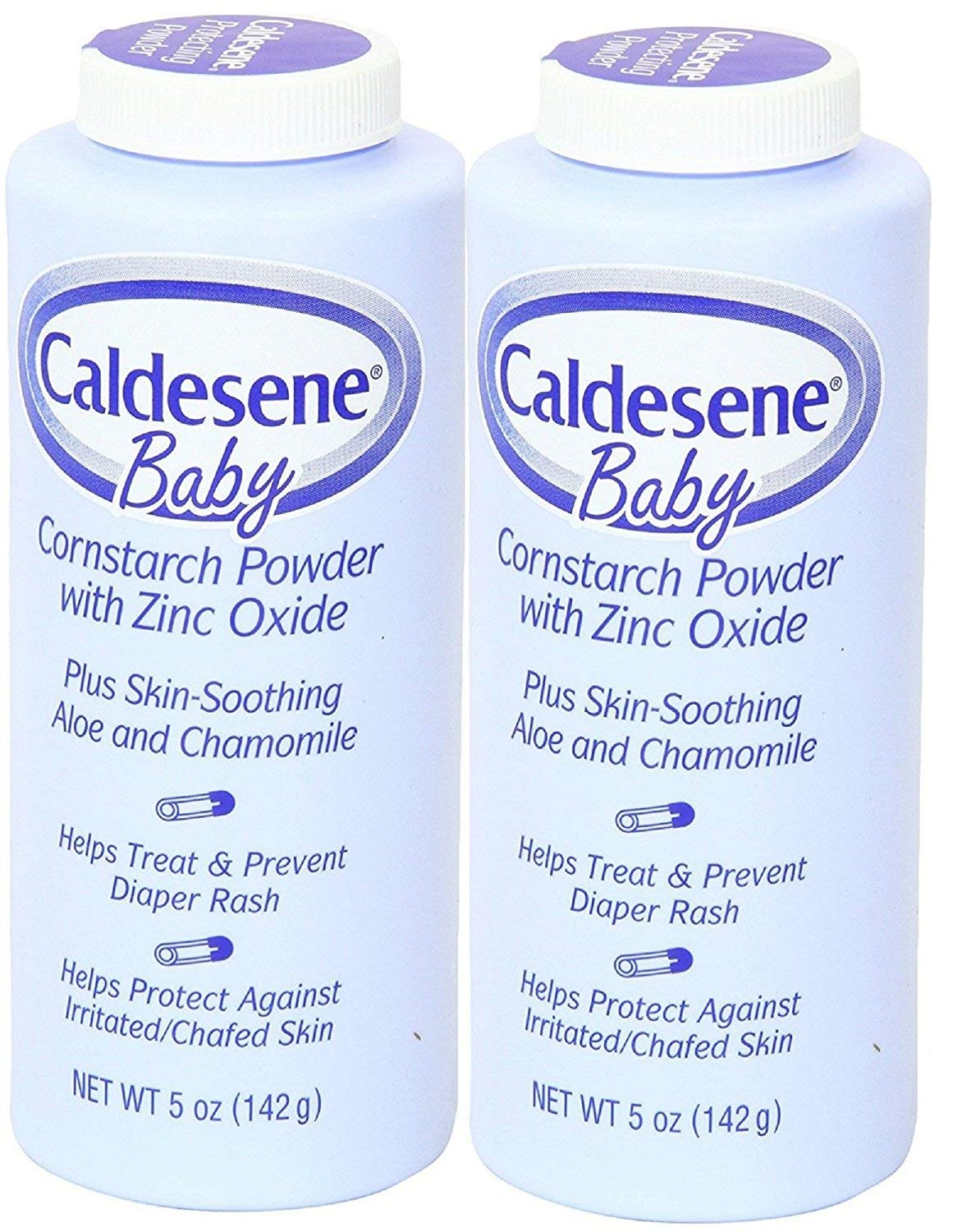 Caldesene Baby Cornstarch Powder With Zinc Oxide 5 oz (Pack of 2)
