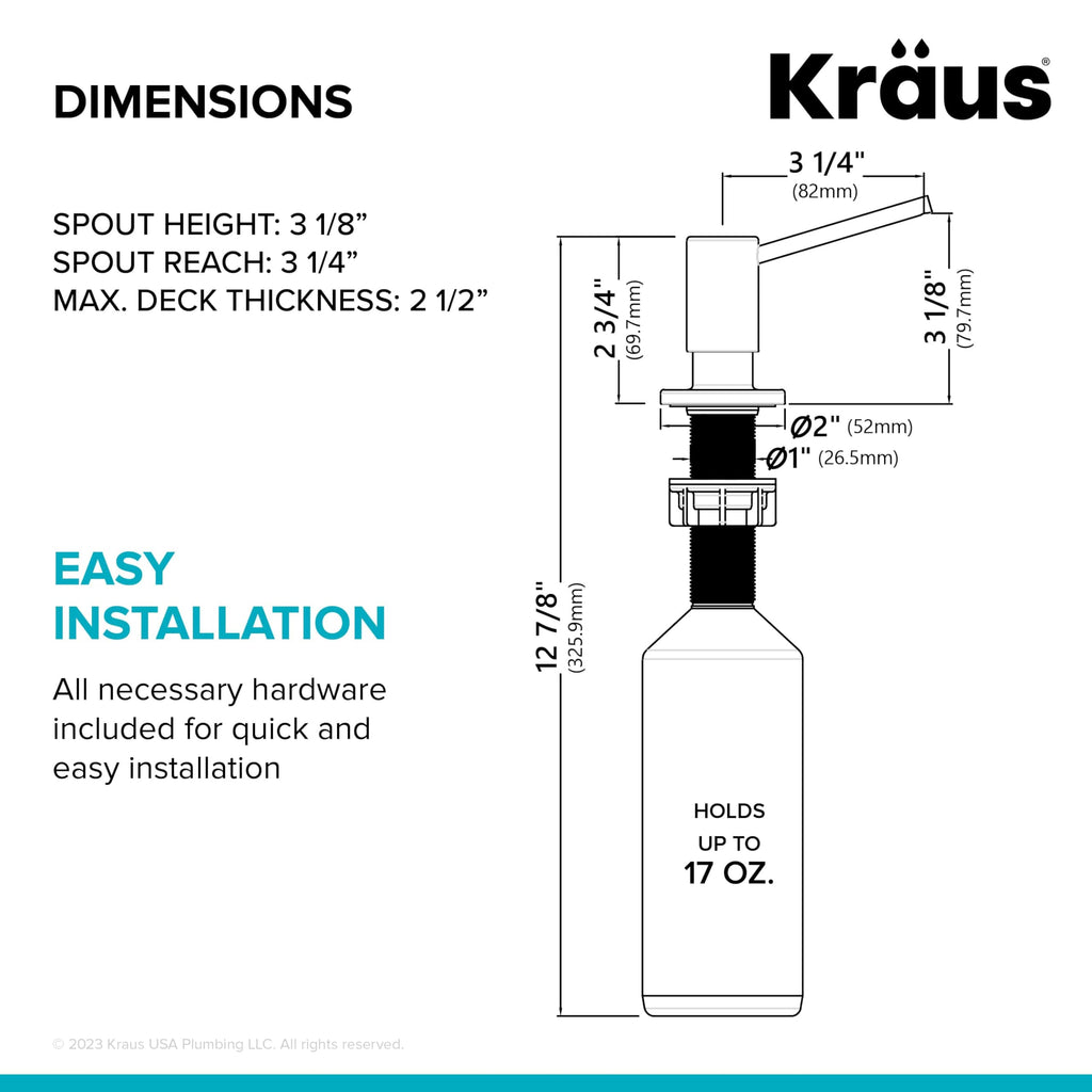 KRAUS Kitchen Soap and Lotion Dispenser in Spot-Free Antique Champagne Bronze, KSD-43SFACB (additional view 4)