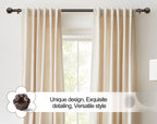 KAMANINA 1 Inch Curtain Rod 28-48 Inch, 2 Pack Antique Bronze Drapery Rods (TW-010030217-US-F1)