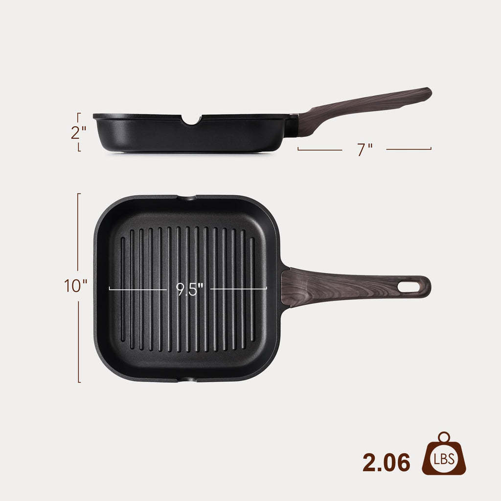 SENSARTE Nonstick Grill Pan for Stove Tops, Versatile Griddle