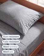 CGK Unlimited 4 Piece Sheet - 40 - Heathered Grey / Twin view 4
