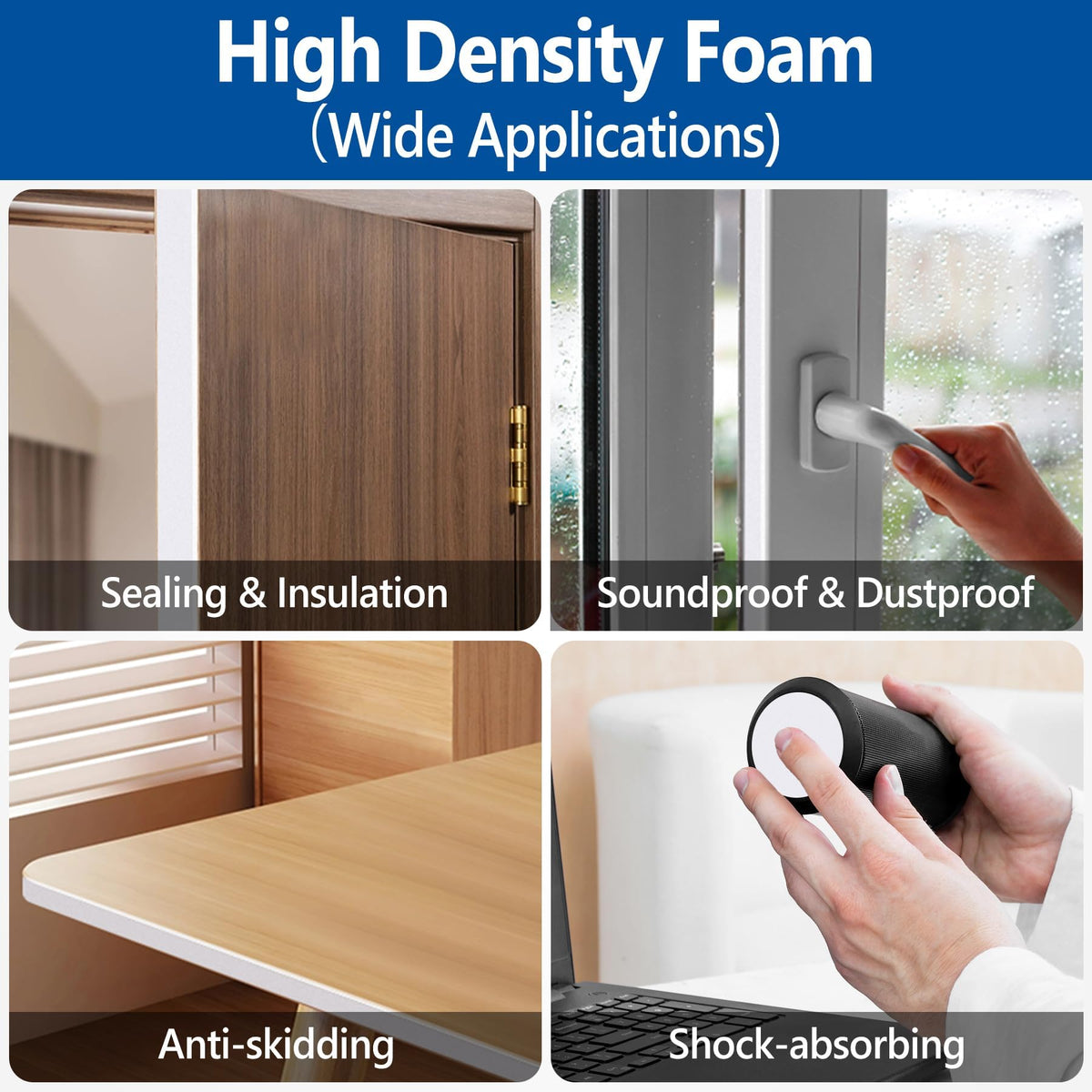 Weather Stripping Door Seal White - 1/2in x 1/4in x 52Ft view 5