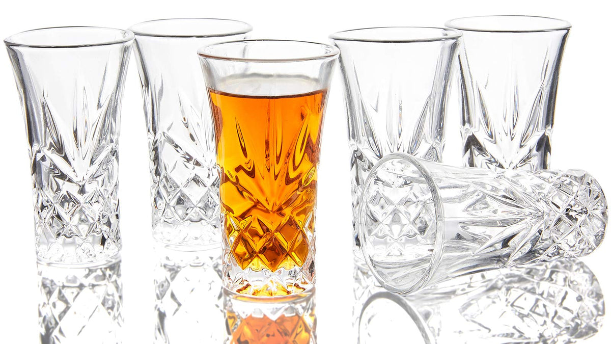 JAIEF Tequila Glasses Heavy Base Shot Glass Cordial Glasses 2 OZ - 6