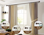 KAMANINA 1 Inch Curtain Rod 28-48 Inch, 2 Pack Antique Bronze Drapery Rods (TW-010030217-US-F1)
