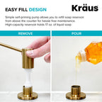 KRAUS Kitchen Soap Dispenser KSD-43 - Brushed Gold view 7