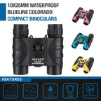 Barska 10x25 Waterproof Compact Binoculars - Black view 4