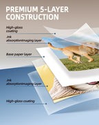 HARTWII 220Sheets Double Sided Photo Paper Glossy Brochure Flyer Paper Inkjet 8.5x11 44lb (additional view 2)