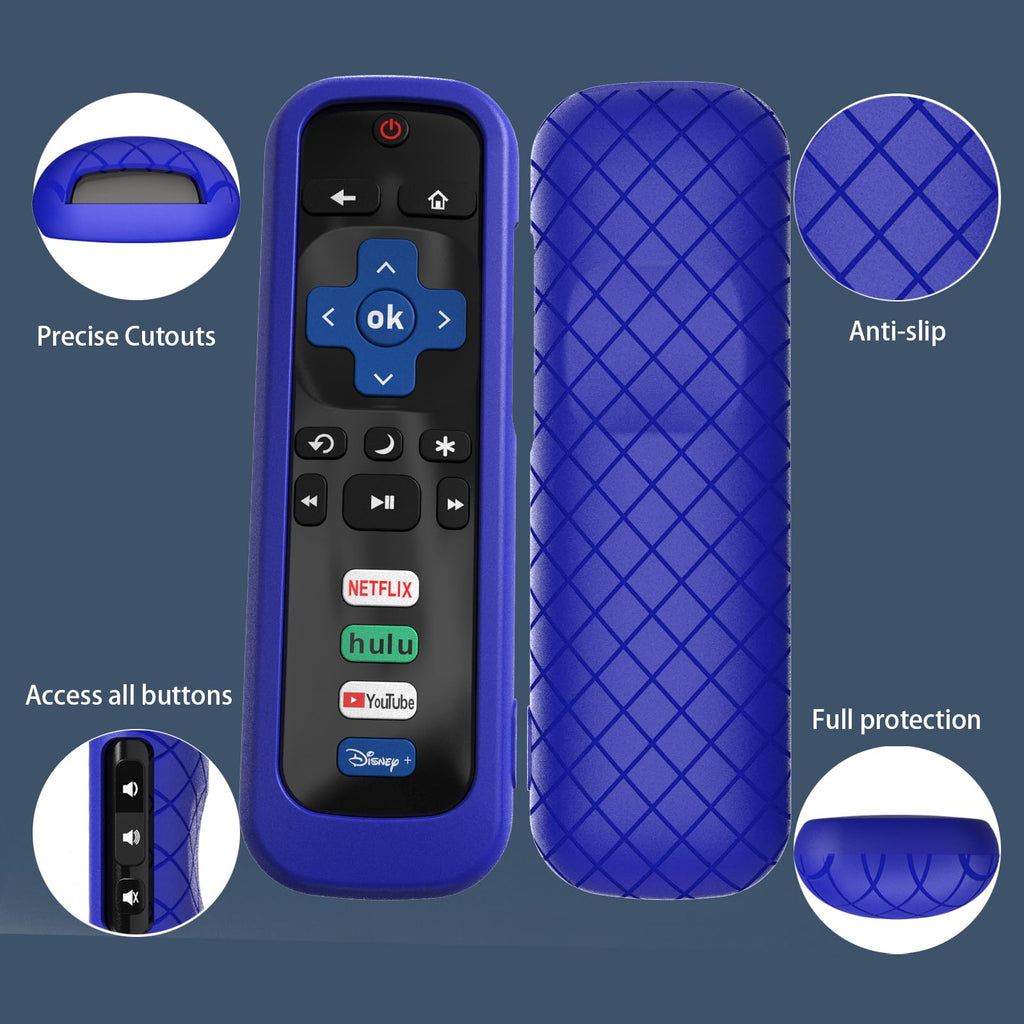 Cover for Roku Stick Remote - Non-glow Blue view 3