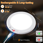 KYEKIO Rechargeable Motion Sensor Ceiling Light with Remote - White view 1