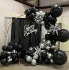 ADOINBY Balloons Arch Kit - Black and Silver view 4