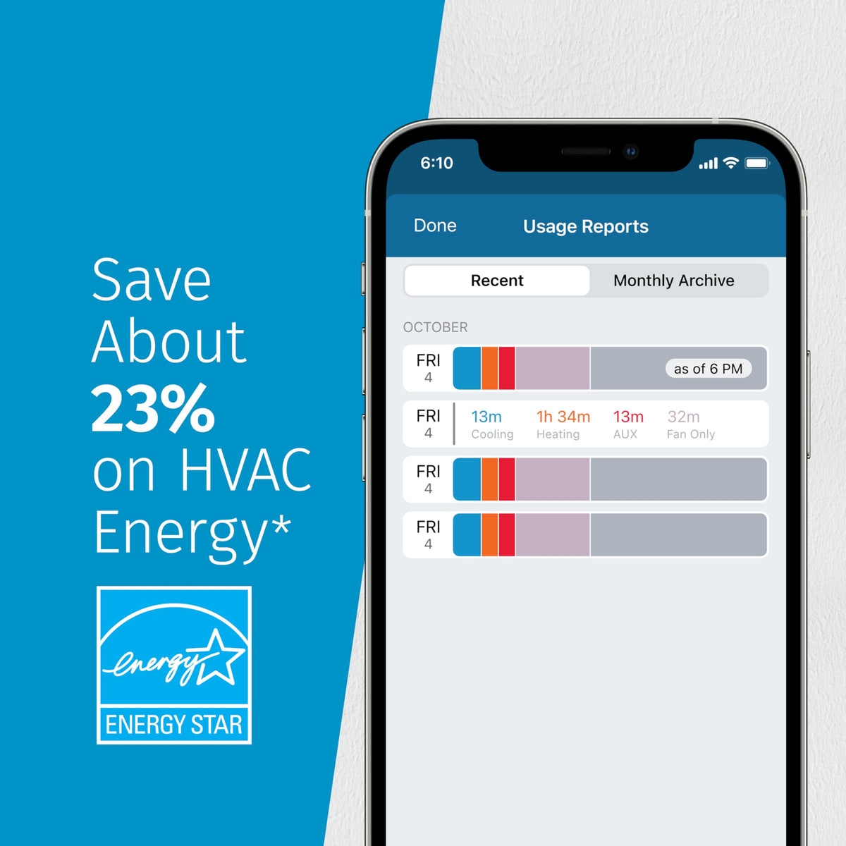Sensi Smart Thermostat, Wi-Fi, DIY, Alexa, Energy Star Certified, ST55 (additional view 8)