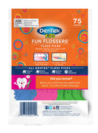 Dentek Floss Picks, Kids Flossers, Wild Fruit Flavor, 75 Count (Pack of 36)