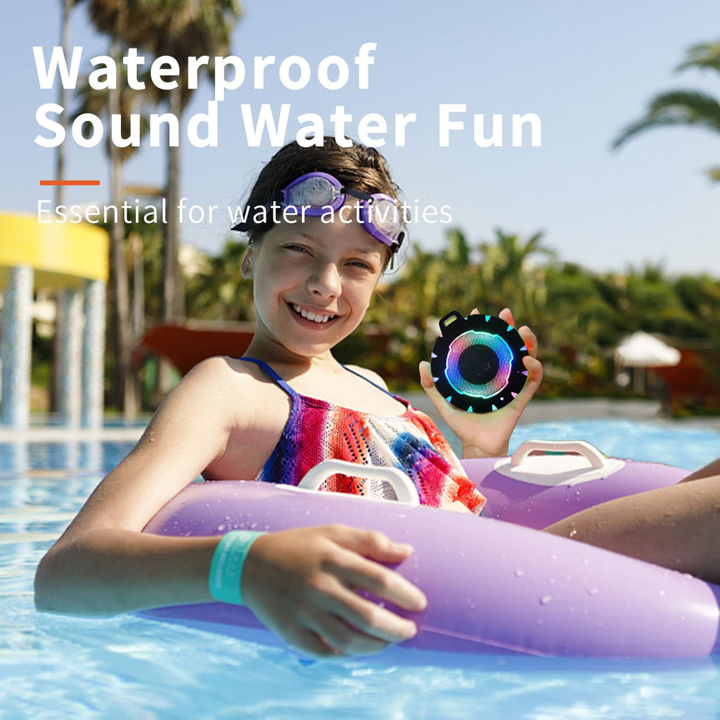 HEYSONG Waterproof Shower Bluetooth Speaker - Black view 6