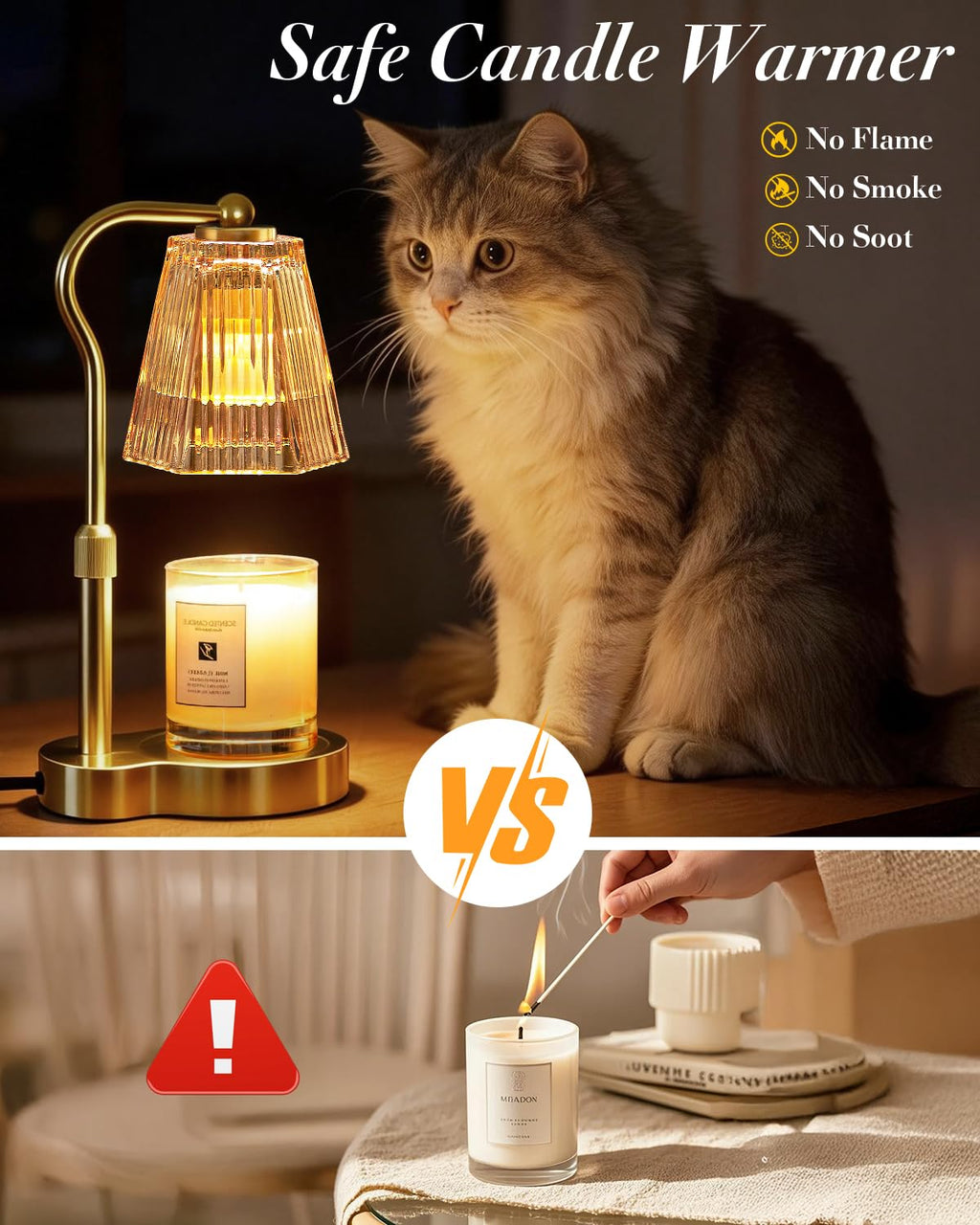 AODHGR Candle Warmer Lamp with Timer Dimmable