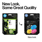 HP 67 Black/Tri-Color Ink Cartridges (2-Pack) (3YP29AN)
