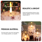 Eywamage Glass Flameless Candles with Remote - Red Buffalo Plaid view 3
