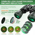 20x50 High Powered Binoculars for Adults, Waterproof Binoculars with Low Light Vision for (additional view 4)