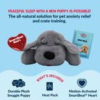 Snuggle Puppie Snuggle Puppy Heartbeat Toy, Calming Comfort, Medium Breeds - – Gray