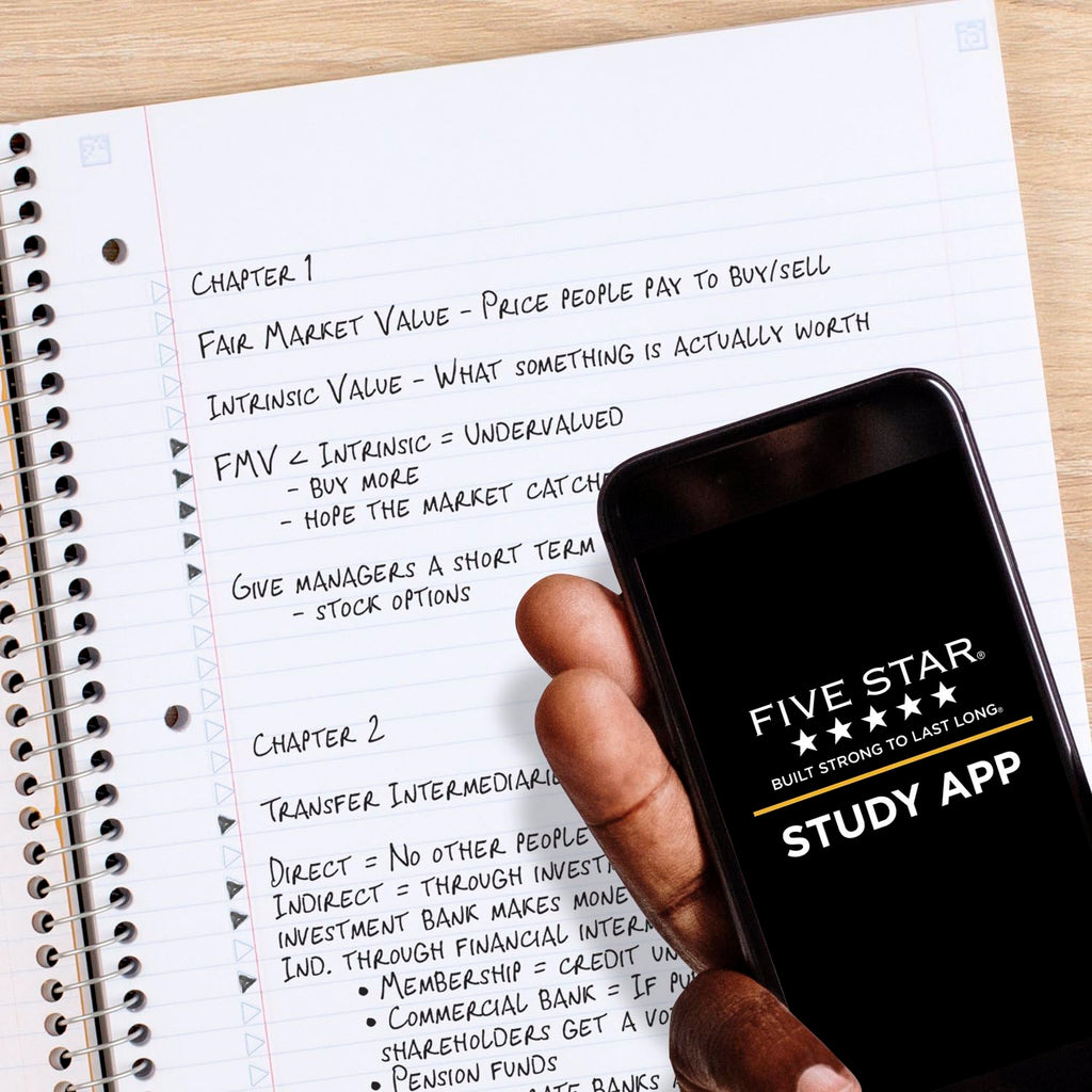 Five Star Spiral Notebook + Study App, 5 Subject, College Ruled Paper
