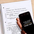 Five Star Spiral Notebook + Study App, 5 Subject, College Ruled Paper