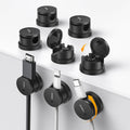 Silkland 360° Rotable Cable Clips - Black / 8 Pack
