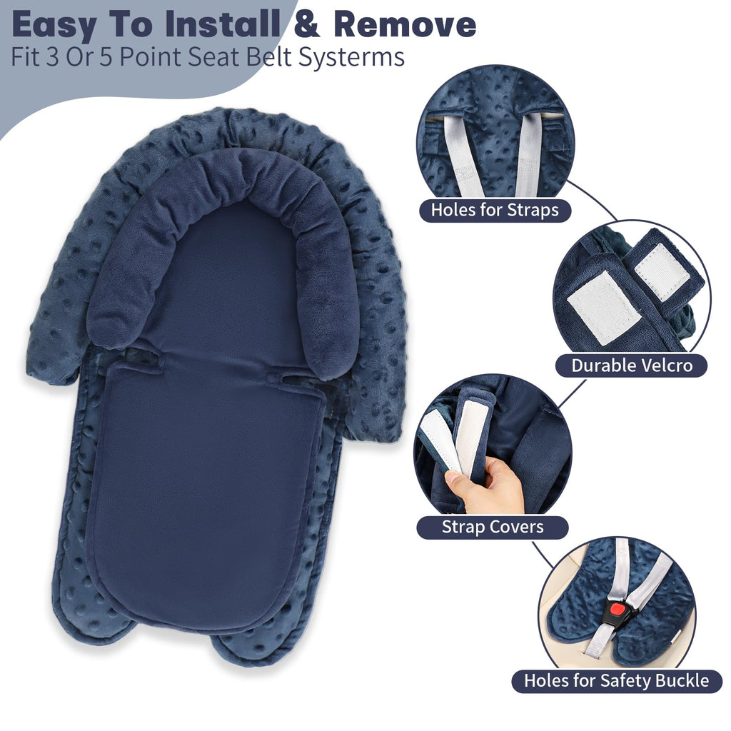 HNHUAMING Infant Car Seat Insert - Dark Blue view 3