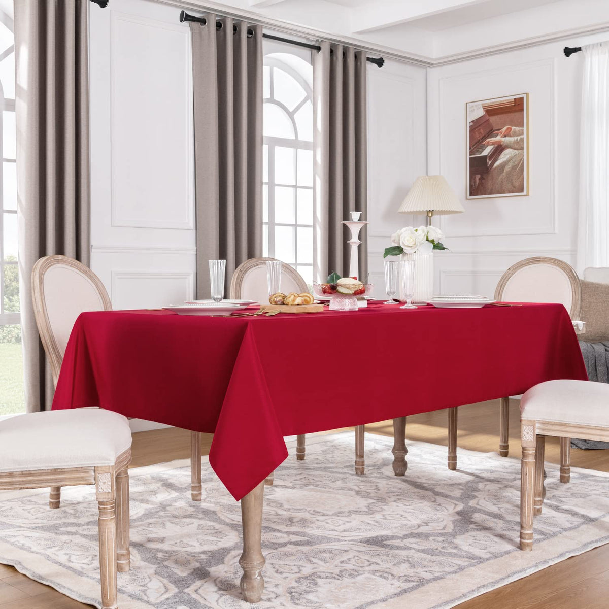 Softalker Rectangle Tablecloth - Red / 70" x 120" (Rectangular) view 6
